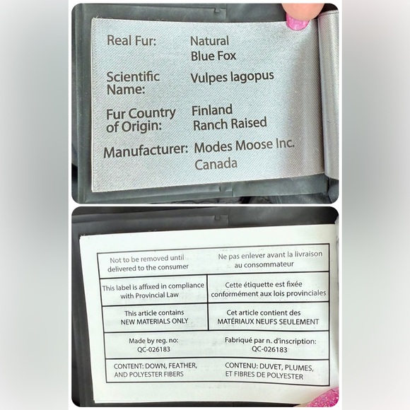 EUC Moose Knuckles Dusty Rose Pink Stirling Parka Jacket w/ Blue Fox Fur Trim - Picture 17 of 17